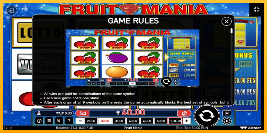 Fruit Mania máquina de juego por dinero, imagen 6