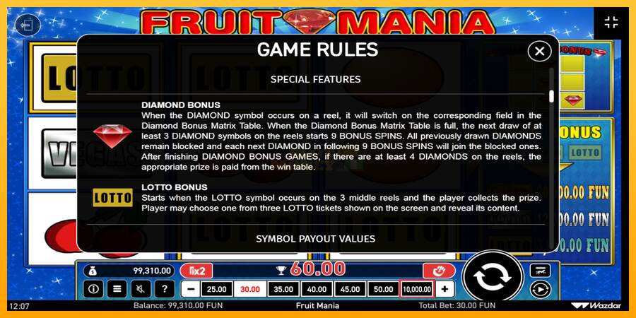 Fruit Mania máquina de juego por dinero, imagen 7