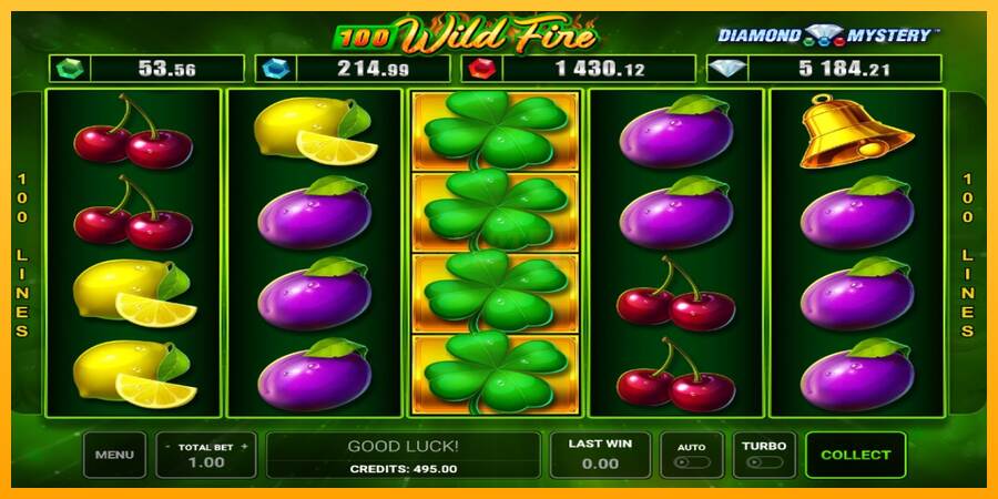 Diamond Mystery 100 Wild Fire máquina de juego por dinero, imagen 3