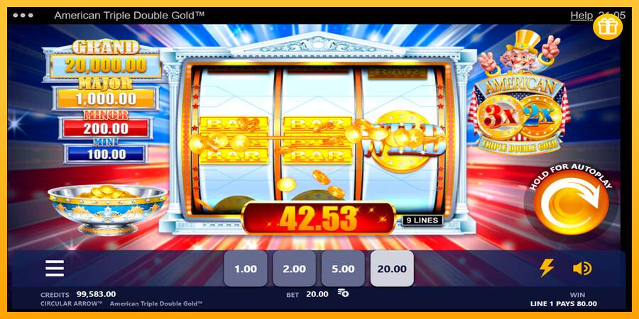 American Triple Double Gold máquina de juego por dinero, imagen 3