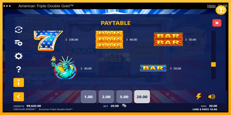 American Triple Double Gold máquina de juego por dinero, imagen 6