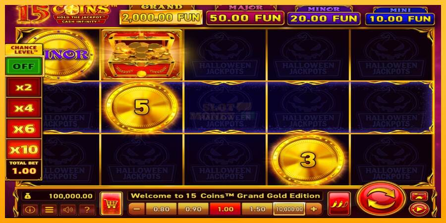 15 Coins Grand Gold Edition Halloween Jackpot máquina de juego por dinero, imagen 1