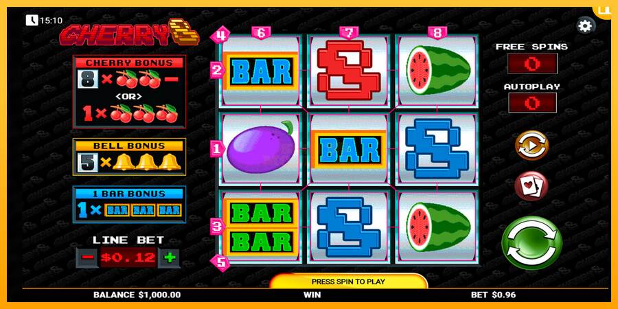 Cherry8 máquina de juego por dinero, imagen 1