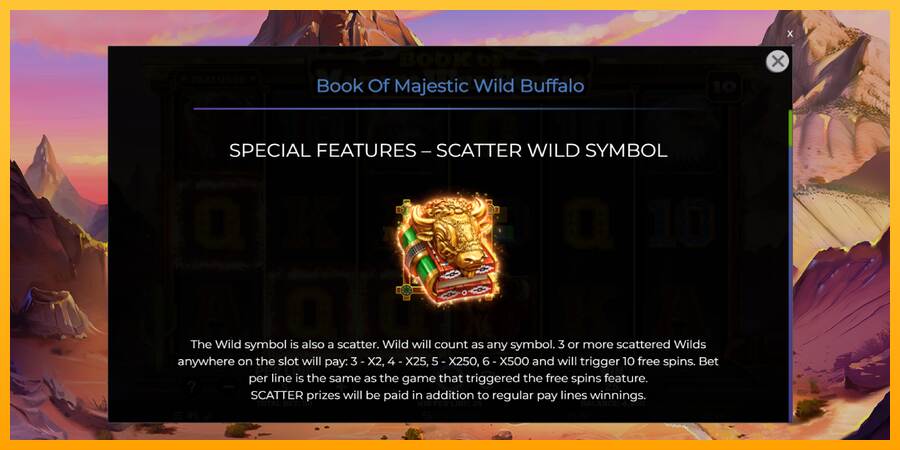 Book of Majestic Wild Buffalo máquina de juego por dinero, imagen 5