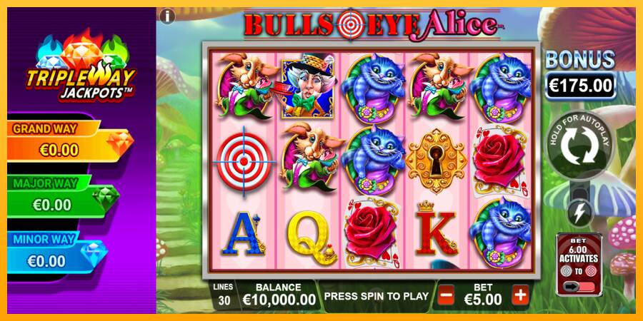 Bulls Eye Alice máquina de juego por dinero, imagen 2