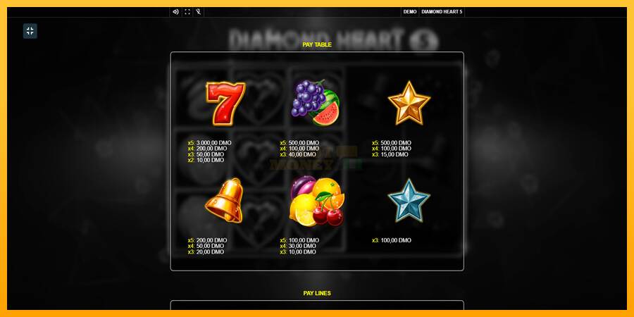 Diamond Heart 5 máquina de juego por dinero, imagen 6