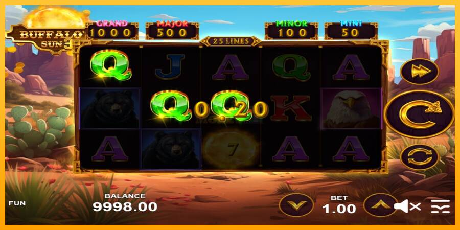 Buffalos Sun 3 máquina de juego por dinero, imagen 3