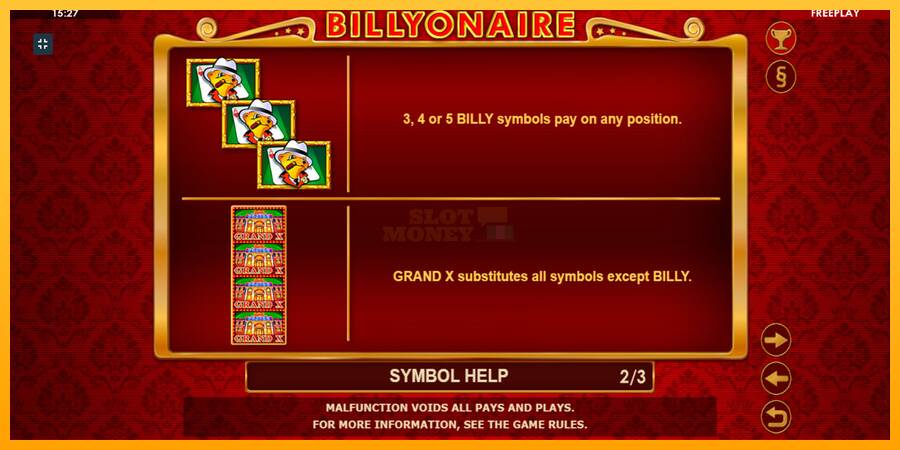 Billyonaire máquina de juego por dinero, imagen 6