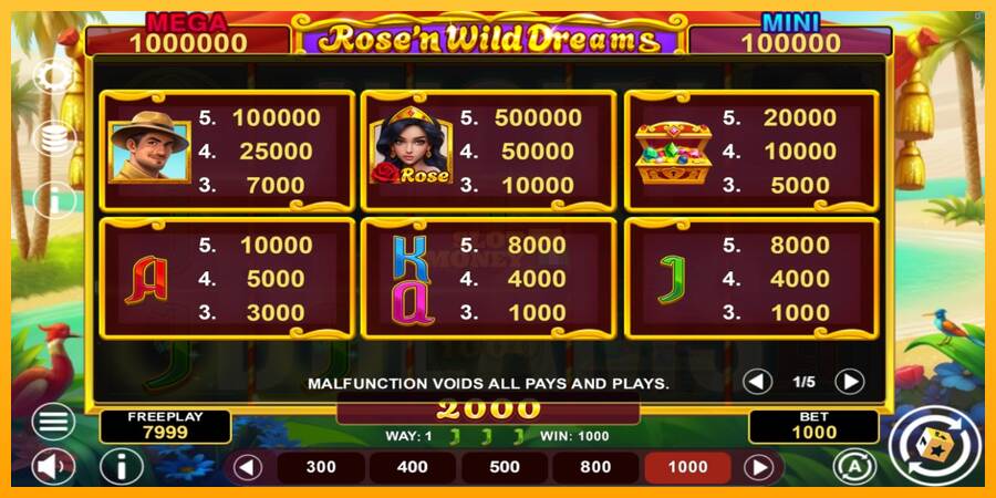 Rose’n Wild Dreams Hold & Win máquina de juego por dinero, imagen 4