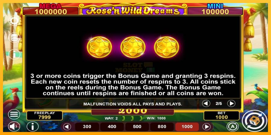 Rose’n Wild Dreams Hold & Win máquina de juego por dinero, imagen 5