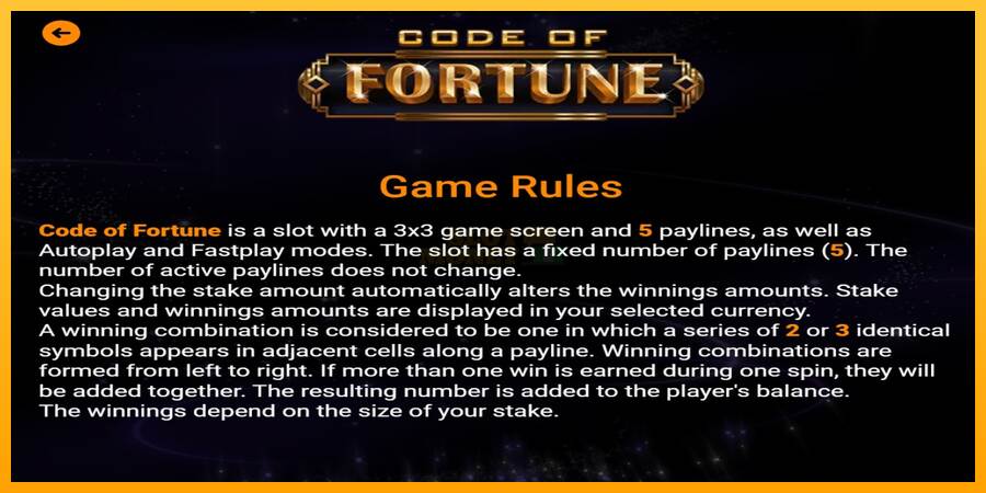 Code of Fortune máquina de juego por dinero, imagen 4