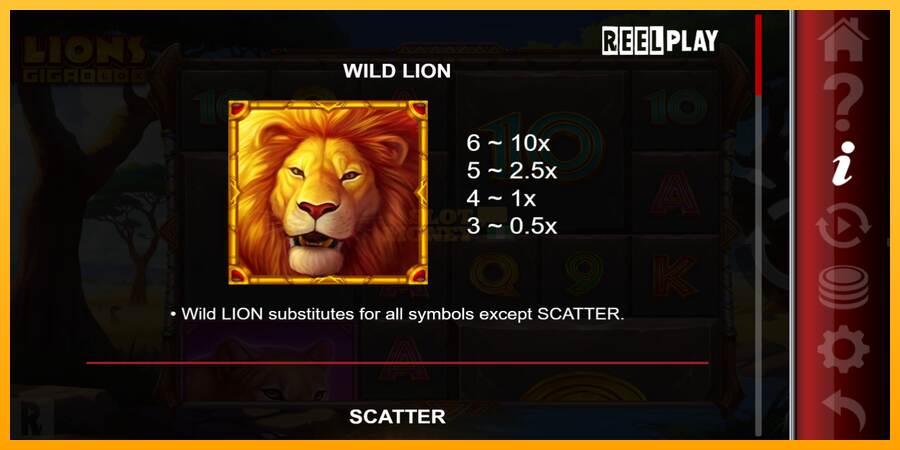 Lions Gigablox máquina de juego por dinero, imagen 5