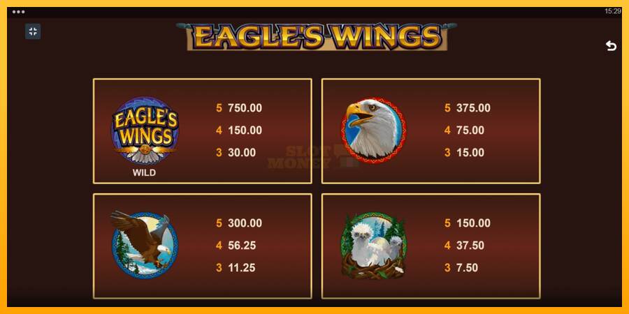 Eagles Wings máquina de juego por dinero, imagen 6