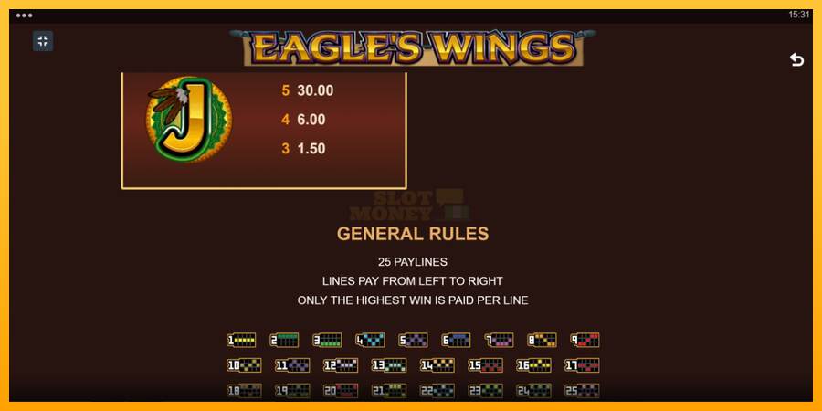 Eagles Wings máquina de juego por dinero, imagen 7