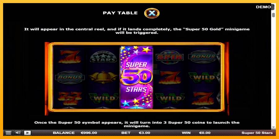 Super 50 Stars máquina de juego por dinero, imagen 5