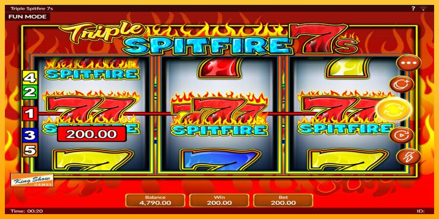 Triple 777 Spitfire máquina de juego por dinero, imagen 3