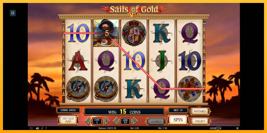 Sails of Gold máquina de juego por dinero, imagen 5