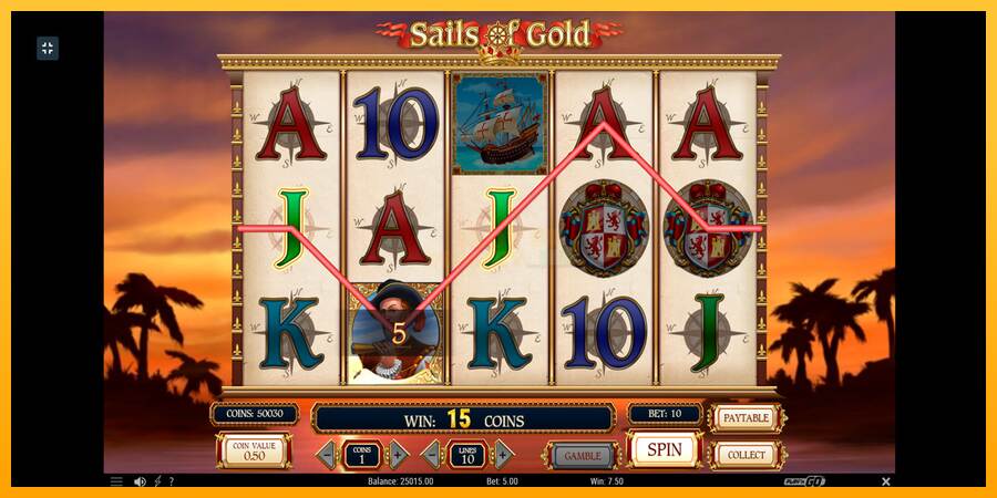 Sails of Gold máquina de juego por dinero, imagen 6