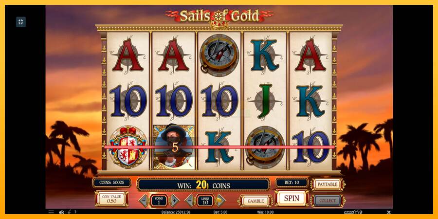 Sails of Gold máquina de juego por dinero, imagen 8