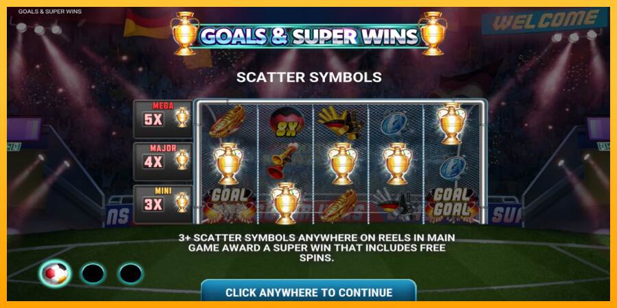 Goals & Super Wins máquina de juego por dinero, imagen 1