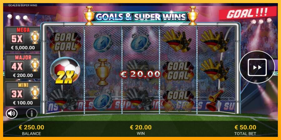 Goals & Super Wins máquina de juego por dinero, imagen 3