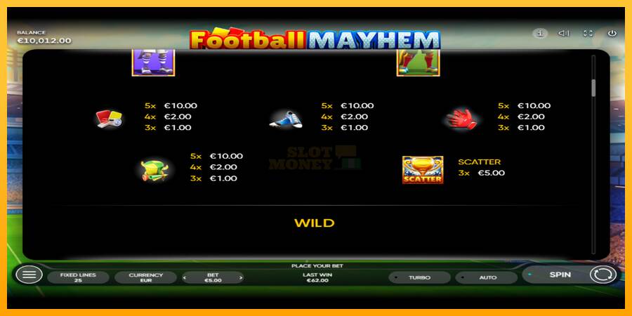 Football Mayhem máquina de juego por dinero, imagen 6