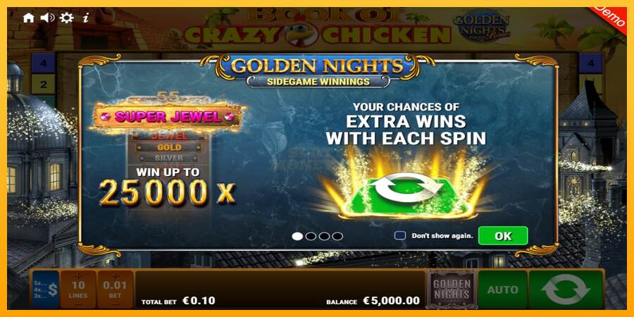 Book of Crazy Chicken Golden Nights máquina de juego por dinero, imagen 1