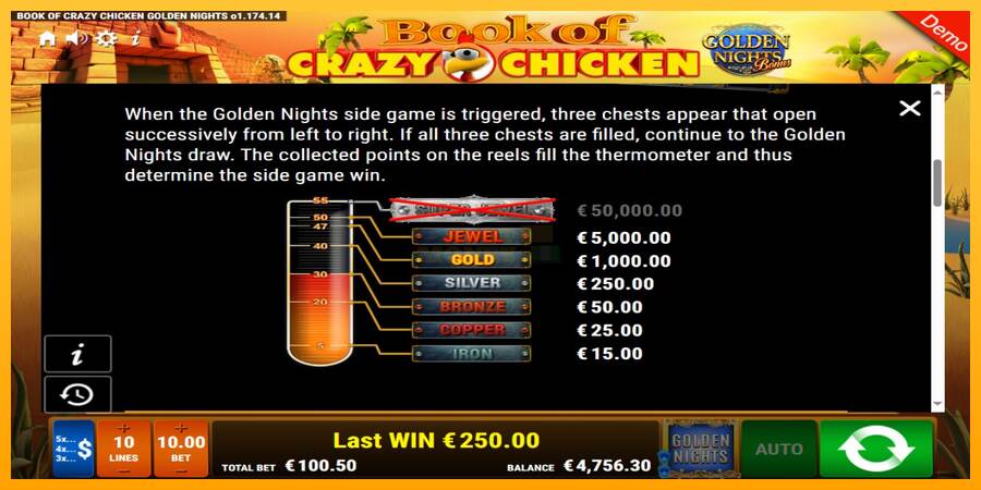 Book of Crazy Chicken Golden Nights máquina de juego por dinero, imagen 7