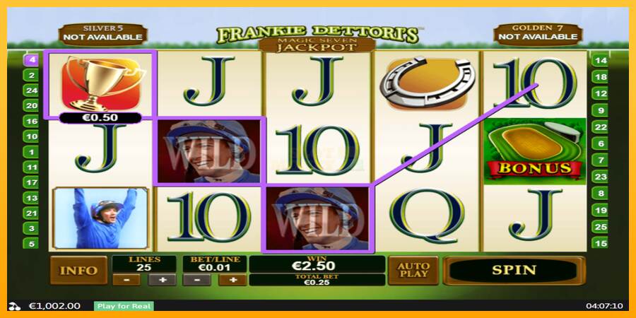 Frankie Dettori Magic Seven Jackpot máquina de juego por dinero, imagen 2