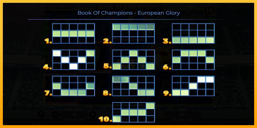 Book of Champions - European Glory máquina de juego por dinero, imagen 7