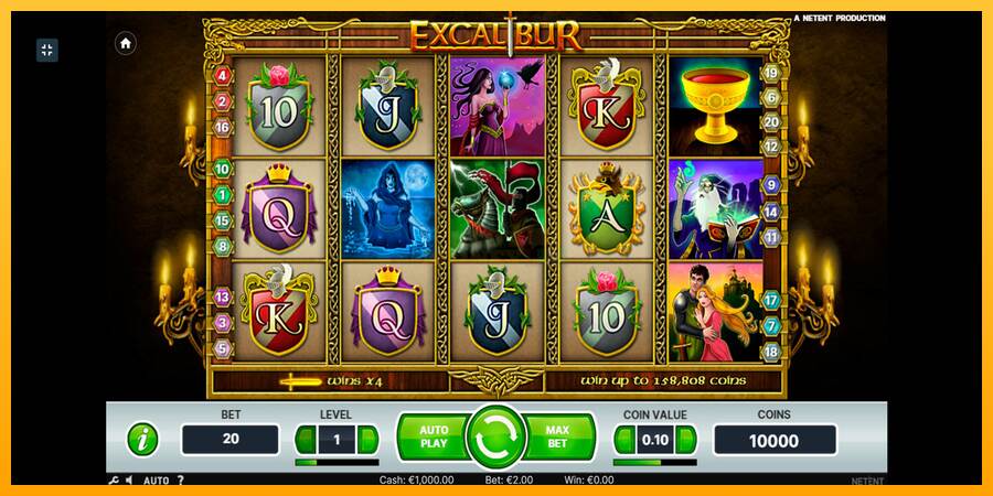 Excalibur máquina de juego por dinero, imagen 1