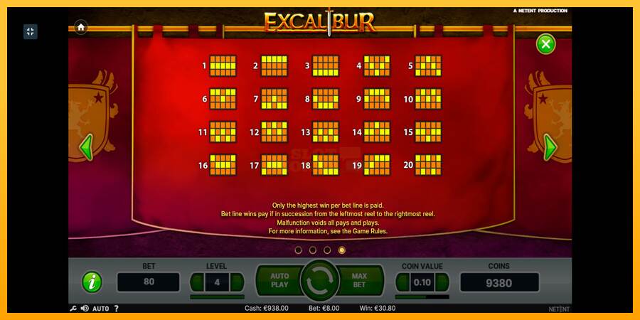 Excalibur máquina de juego por dinero, imagen 9