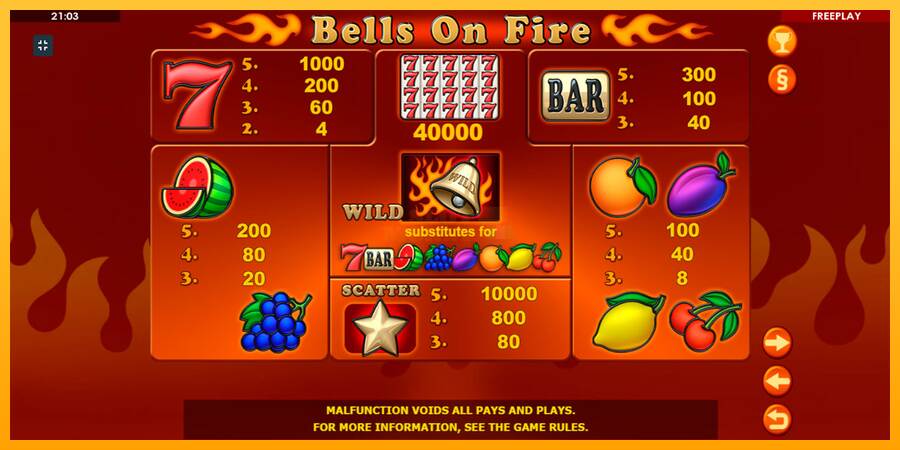 Bells on Fire máquina de juego por dinero, imagen 8