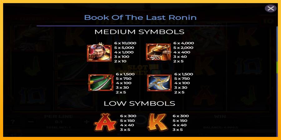 Book of the Last Ronin máquina de juego por dinero, imagen 5