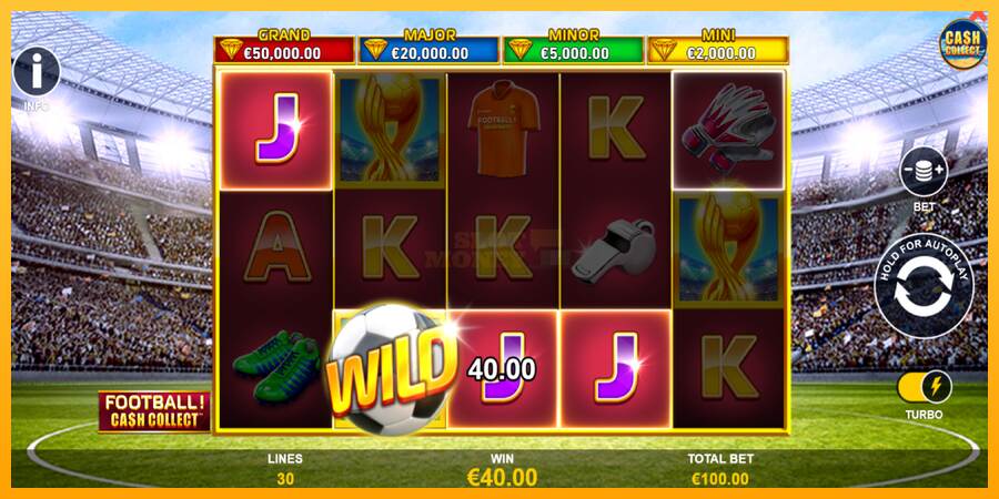 Football Cash Collect PowerPlay Jackpot máquina de juego por dinero, imagen 3