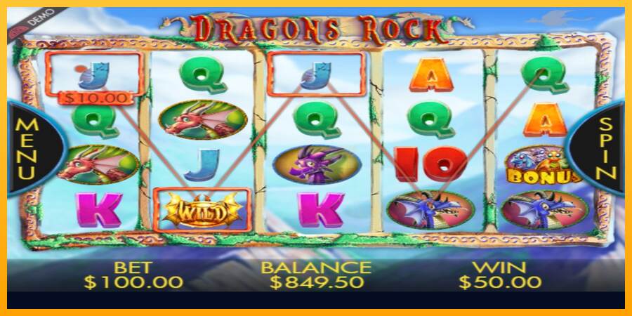 Dragons Rock máquina de juego por dinero, imagen 3