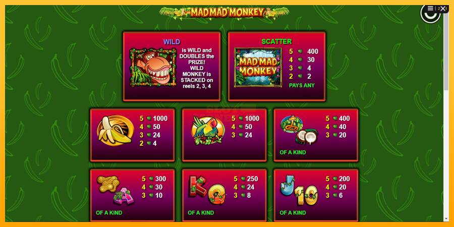 Mad Mad Monkey máquina de juego por dinero, imagen 6