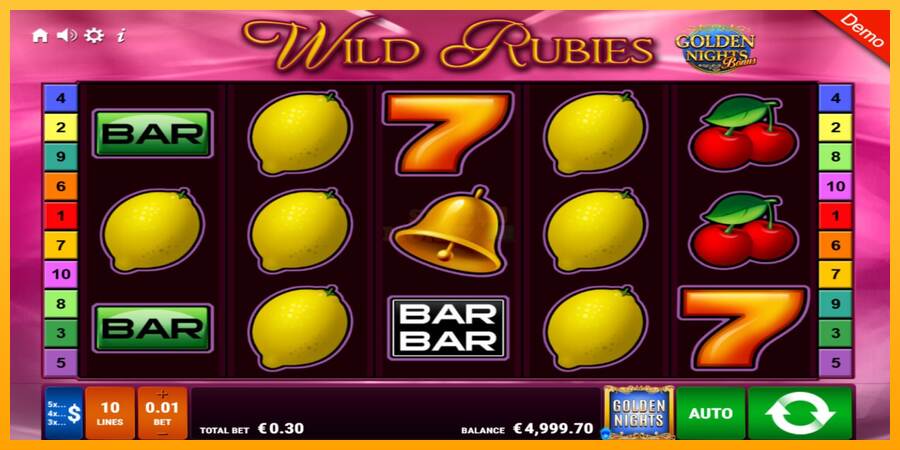 Wild Rubies Golden Nights máquina de juego por dinero, imagen 2