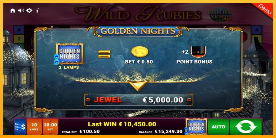 Wild Rubies Golden Nights máquina de juego por dinero, imagen 4