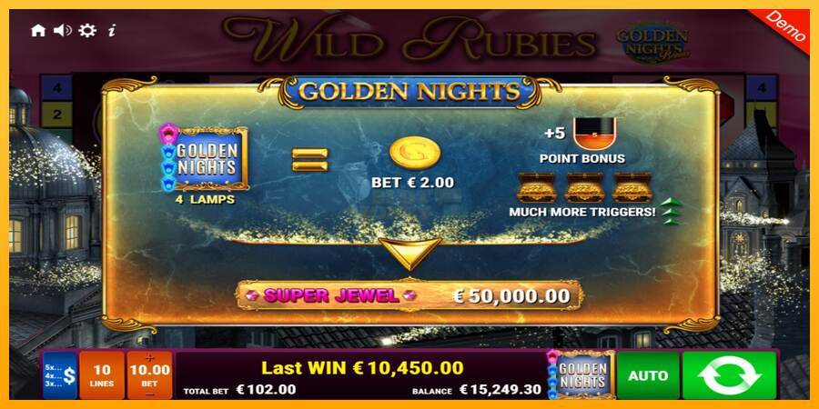 Wild Rubies Golden Nights máquina de juego por dinero, imagen 5