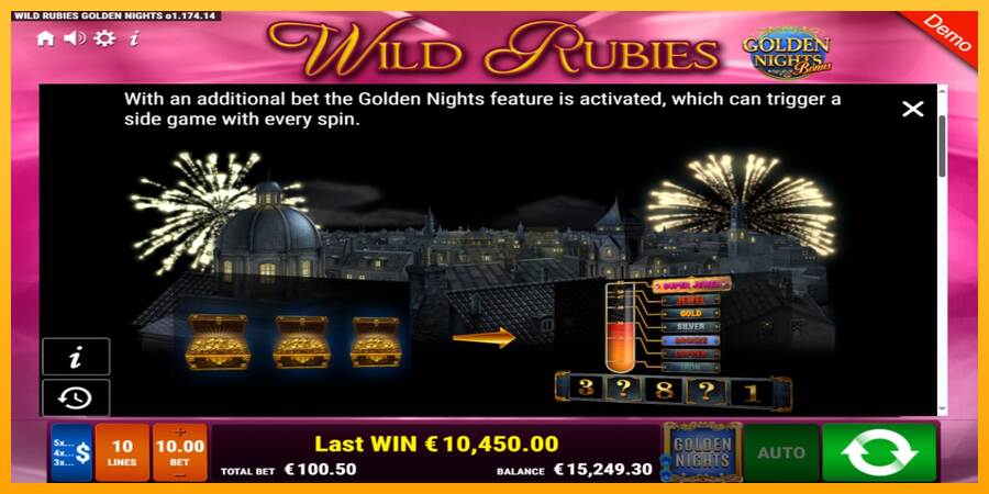 Wild Rubies Golden Nights máquina de juego por dinero, imagen 6