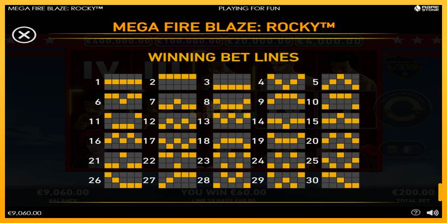 Mega Fire Blaze: Rocky máquina de juego por dinero, imagen 6