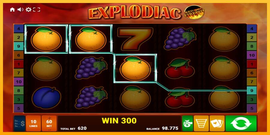 Explodiac Red Hot Firepot máquina de juego por dinero, imagen 3