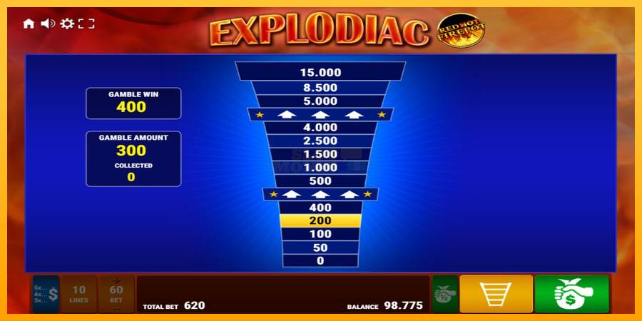 Explodiac Red Hot Firepot máquina de juego por dinero, imagen 4