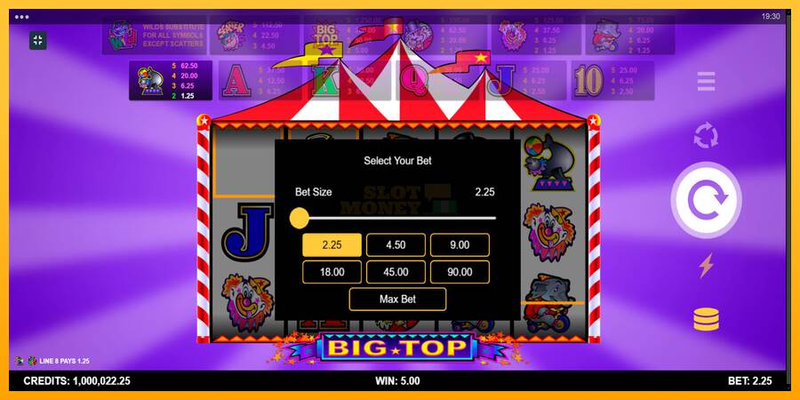 Big Top máquina de juego por dinero, imagen 10