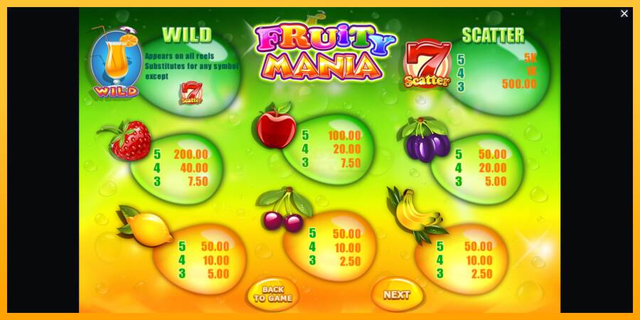 Fruity Mania máquina de juego por dinero, imagen 6