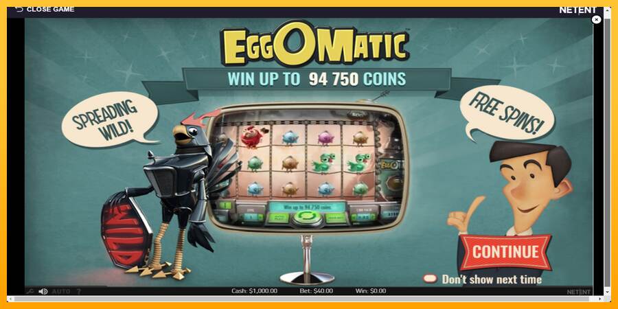 EggOMatic máquina de juego por dinero, imagen 1