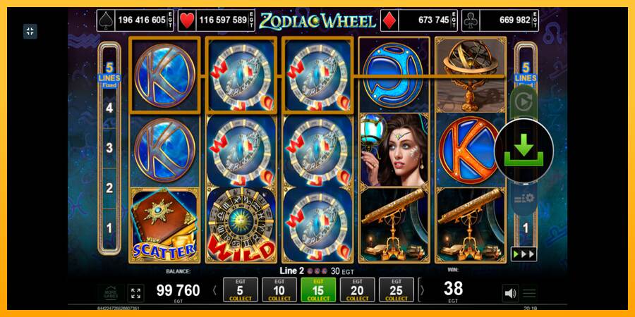 Zodiac Wheel máquina de juego por dinero, imagen 3