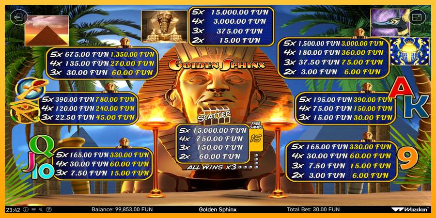 Golden Sphinx máquina de juego por dinero, imagen 6