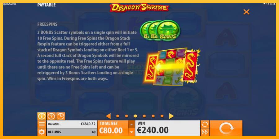 Dragon Shrine máquina de juego por dinero, imagen 5